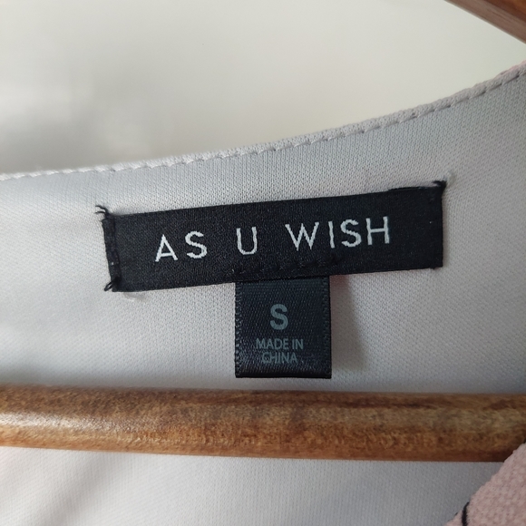 As U Wish Floral Flowy Split Flutter Sleeve Dress Sz S - Picture 9 of 11